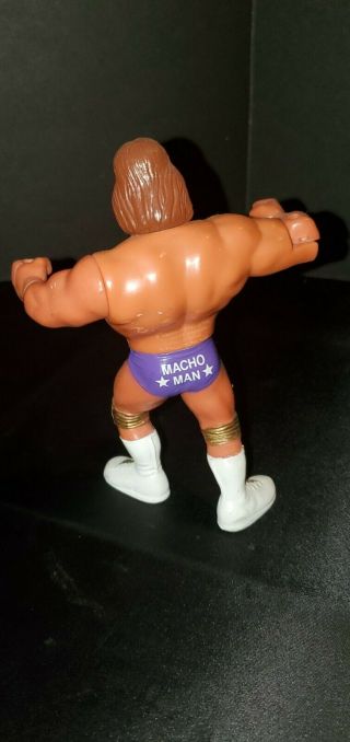 Rare Purple Macho Man Randy Savage Hasbro 4.  5” WWF Wrestling Figure Vintage WWE 5