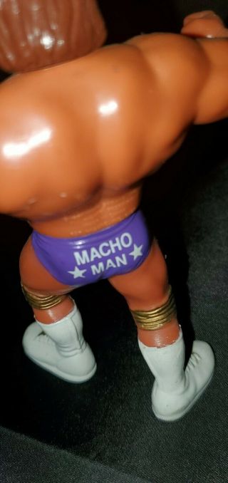 Rare Purple Macho Man Randy Savage Hasbro 4.  5” WWF Wrestling Figure Vintage WWE 6