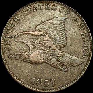 1857 Flying Eagle Cent Penny Lightly Circulated Rare Copper Collectible Coin