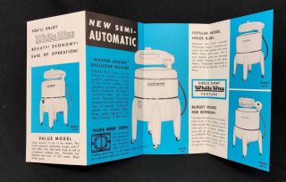 Vintage Wringer Washer Washing Machine Ad Brochure C1940s Ephemera Rare Brand