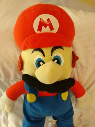 Mario Brothers Mario Plush Nintendo Kellytoy Blue Eyes 2001 Vtg Rare Htf