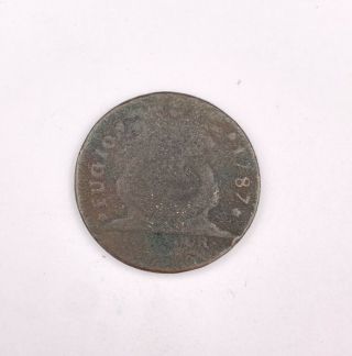 Rare 1787 United States Fugio Early Colonial Copper Coin Cent 9.  67g 3