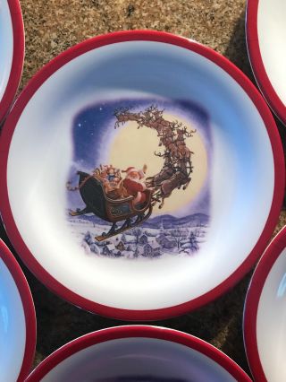 Rare Pottery Barn Kids Christmas Plates Santa Designed By Ruth Anderson Set Of 8 2