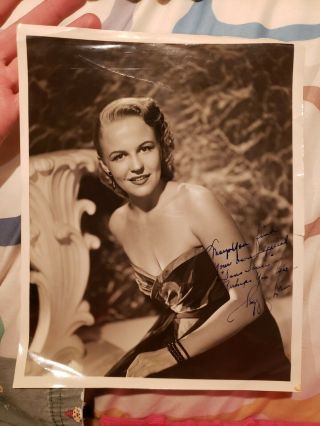 Vtg Peggy Lee Autographed 8x10 Still B&w Photo Sans Souci Musical Promo Rare Old