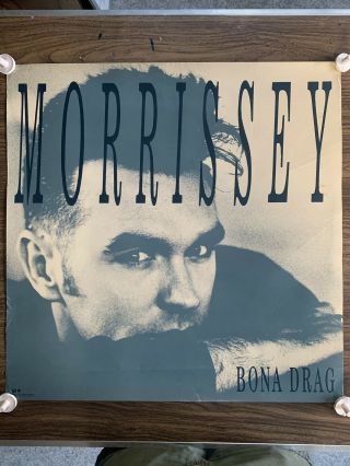 Rare Morrissey Bona Drag Vintage Usa Promo Poster Smiths Sire Records