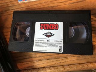 Walt Disney Dumbo The Classics VHS Rare Clamshell Black Case Animated 1941 4