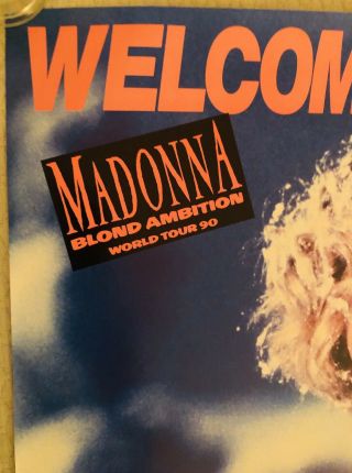 NEW/UNUSED MADONNA Blond Ambition Japan 1990 Promo ONLY Rare 33” X 23 Poster 2