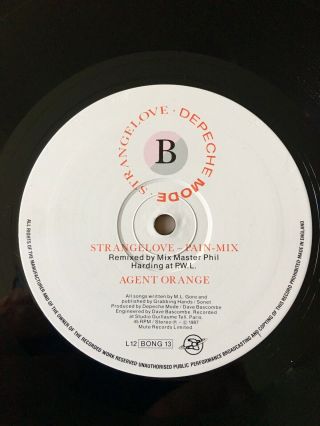 DEPECHE MODE - Strangelove 12” Vinyl (Rare) Limited Edition Release. 3