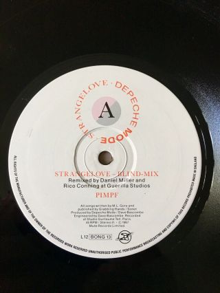 DEPECHE MODE - Strangelove 12” Vinyl (Rare) Limited Edition Release. 4