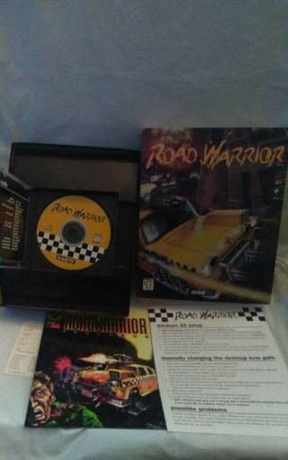 Rare Road Warrior By Gametek - Vintage Pc Cd - Rom Game.  Complete