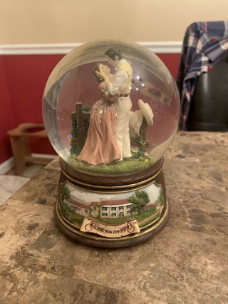 Rare “gone With The Wind” Musical Snow Globe By The Sf Music Box Company