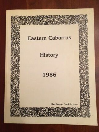 Rare 1986 Eastern Cabarrus History,  North Carolina,  Mt.  Pleasant,  Nc,  Hahn,  1st