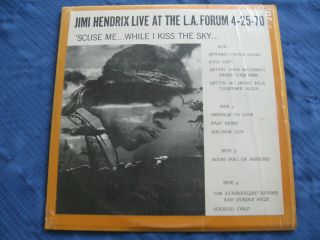 Jimi Hendrix Live At The L.  A.  Forum 4 - 25 - 1970 Bootleg Double Lp - Rare