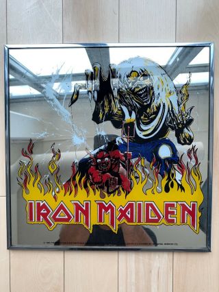 Iron Maiden Number Of The Beast Mirror 1982 Official Very Rare