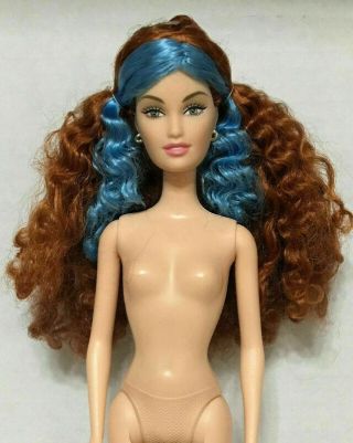 2004 Barbie Fashion Fever Tokyo Pop Style Japan Drew Doll Blue Hair Redhead Rare