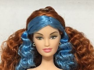 2004 Barbie Fashion Fever Tokyo Pop Style Japan Drew Doll Blue Hair Redhead Rare 3