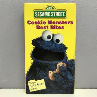 Sesame Street Cookie Monster ' s Best Bites VHS Video Tape VCR Sony Rare Children 2