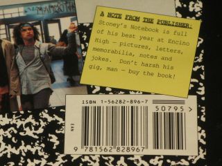 Encino High : Stoney ' s Notebook by Stoney Brown - Encino Man Movie RARE L@@K 3