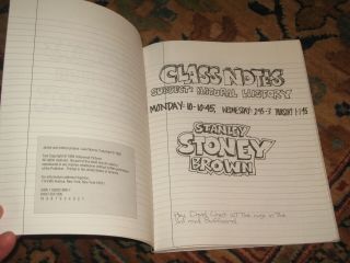 Encino High : Stoney ' s Notebook by Stoney Brown - Encino Man Movie RARE L@@K 4