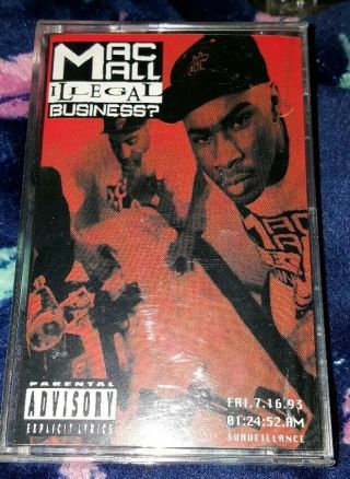 Mac Mall - Illegal Business Rare Bay Area G - Funk Rap Cassette Y.  B.  B.  Vallejo