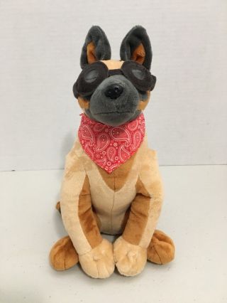 Rare Gamestop Fallout Dogmeat Dog Plush Toy Stuffed Animal 10 " Bandana Goggles