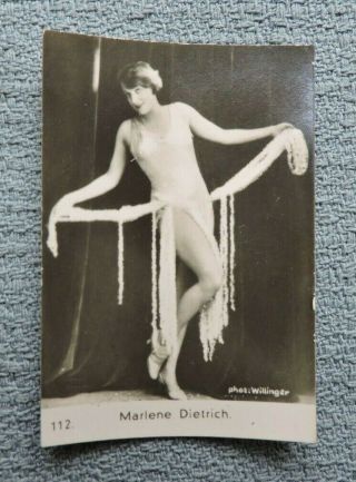 Marlene Dietrich 1920s Film Star Cigarette Card German Kosmos Rare 112