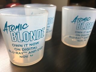 Atomic Blonde Film Promo Shot Glasses Set Charlize Theron 2017 Rare
