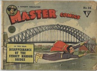 Vintage And Rare No.  24 Master Comics,  Dissapearance Of The Sydney Harbour Bridge