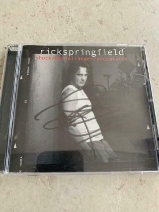 Rick Springfield Shock/denial/anger/acceptance Autographed Signed Cd Rare