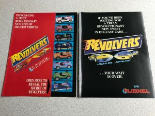 2 Rare 1989 90 Lionel Train Promotional Flyers For Revolvers Race Cars Archives