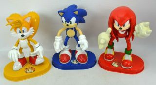 Rare Sega Sonic The Hedgehog 8 " Action Figure Toy Island 2000 Tails Knuckles