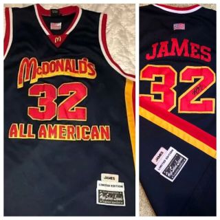 Lebron James Mcdonalds All American High School Basketball Jersey Rare Signed Xl