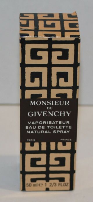 Monsieur De Givenchy 50 Ml 1 2/3 Oz Eau De Toilette Rare