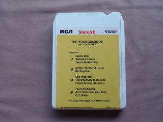 The Youngbloods Get Together 8 Track Tape 1969 Rca P8s1221 Rare