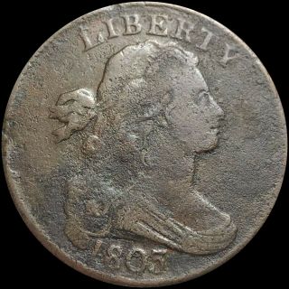 1803 Draped Bust Large Cent Nicely Circulated Copper Coin,  Rare