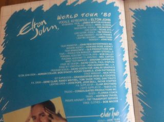 Elton John Tour programs 1976 & 1980,  Plus Rare EJ Lapel Pin and Button 6