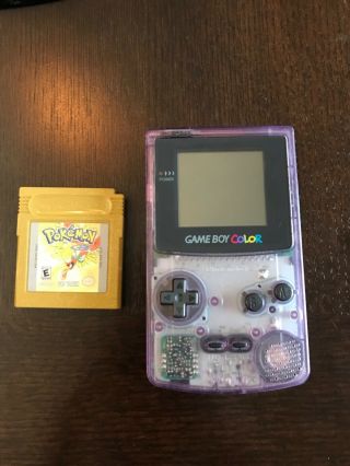 Nintendo Game Boy Color - Atomic Purple with Pokémon Gold rare 4