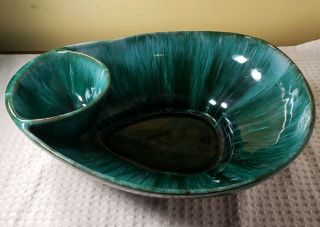 Rare Blue Mountain Pottery Canada Chip And Dip Bowl