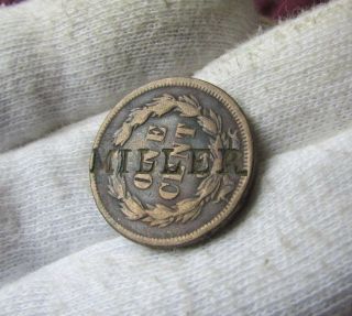 Rare Merchant Counterstamp Miller Philladelphia 1859 1c Pre Civil War