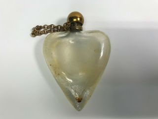 Antique Vintage Heart Shaped Perfume Bottle Rare