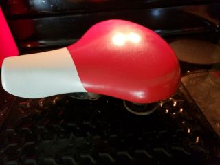 Rare hard to find Vintage PERSONS Saddle Bicycle Permaco 715 Seat Red W/ White 8