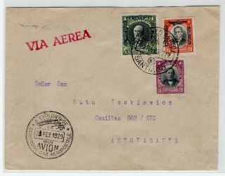 Chile 1929 Cia Gale Aeropostale Airmail To Antofagsta Rare