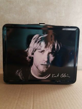 Rare Nirvana " Kurt Cobain " Metal Lunch Box Pre Owned