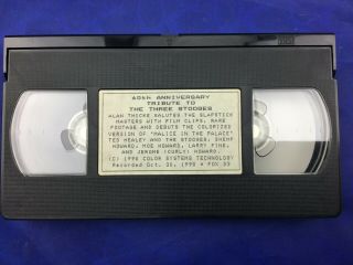 VHS Tape 60th Anniversary of the 3 Stooges Rare Footage and Color Footage 2