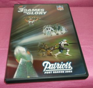 3 Games To Glory (2002) Nfl England Patriots Bowl 36 (rare Oop Dvd)