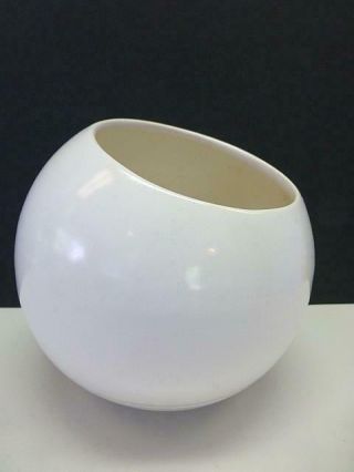 Rare Jane Bennison Vernon Kilns White Pine Cone Moon Bowl California Art Pottery