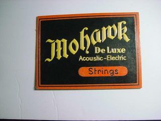 Rare Vintage Mohawk De Luxe Acoustic,  Electric Gutar Sign,  Memrobillia L@@k