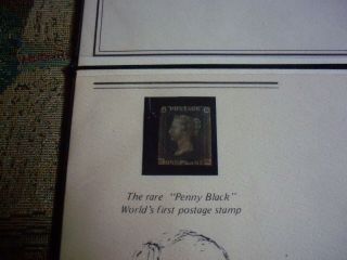 WORLD ' S FIRST POSTAGE STAMP THE PENNY BLACK C G VERY RARE 4