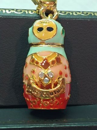 Authentic Juicy Couture Golden " Russian Doll Charm " Yjru2428 Pre - Owned.  Rare