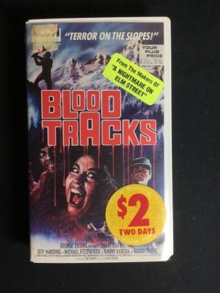Blood Tracks 1985 Very Rare Clam Shell Horror Slasher Vhs Vista See Store